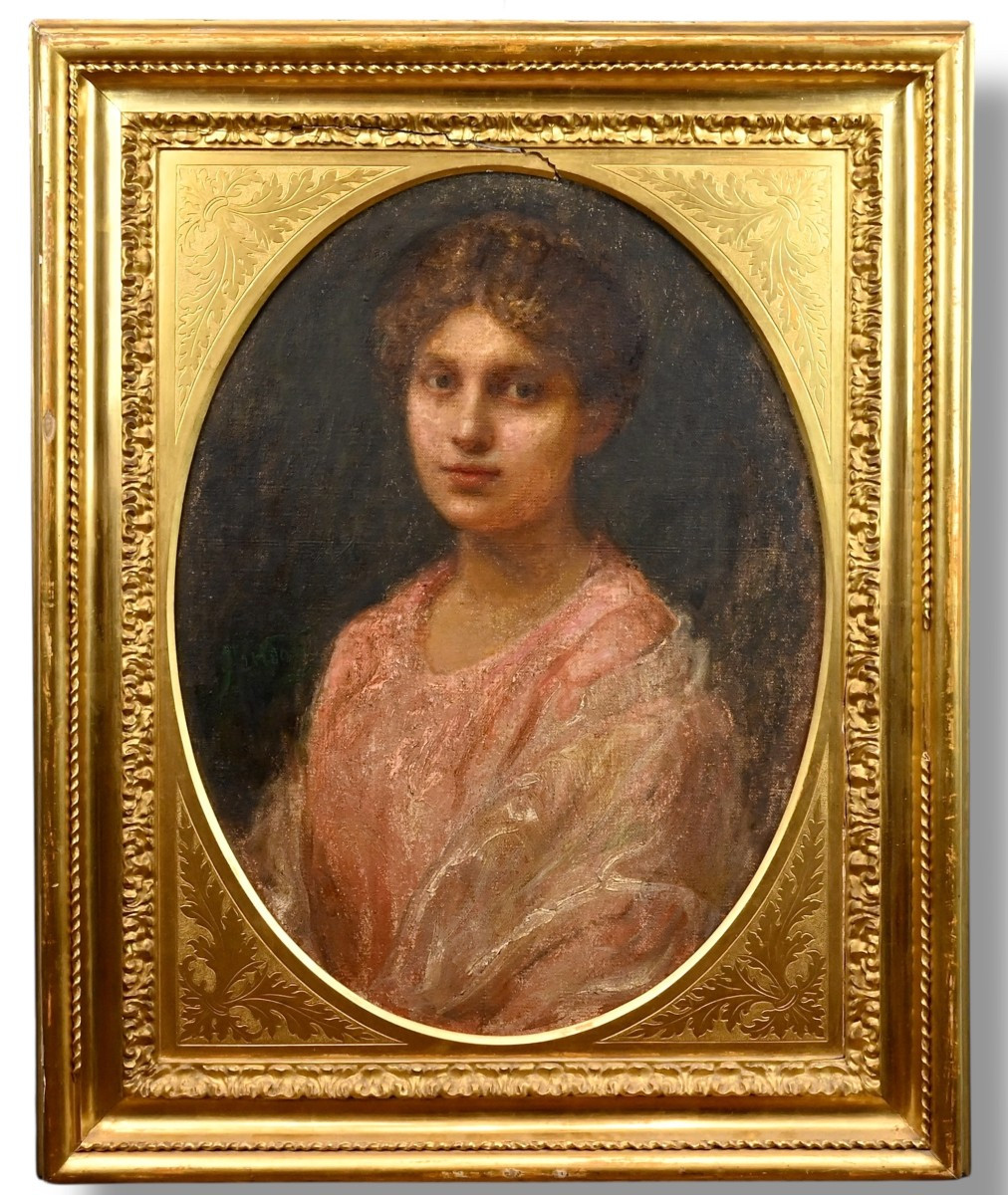 Half-length Portrait Of A Girl - 19th Century